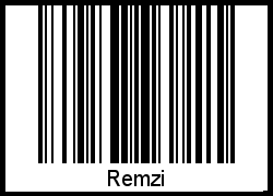 Der Voname Remzi als Barcode und QR-Code