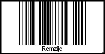Der Voname Remzije als Barcode und QR-Code