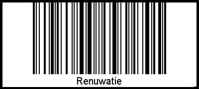 Barcode des Vornamen Renuwatie