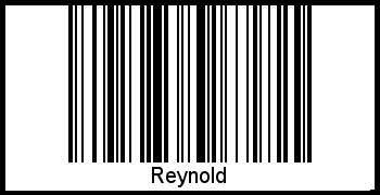 Barcode des Vornamen Reynold