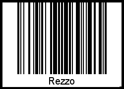 Barcode des Vornamen Rezzo