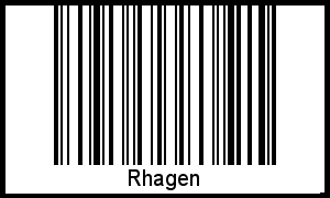 Rhagen als Barcode und QR-Code