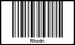 Barcode des Vornamen Rhodri