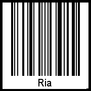 Der Voname Ria als Barcode und QR-Code