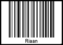 Barcode des Vornamen Riaan