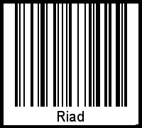 Interpretation von Riad als Barcode