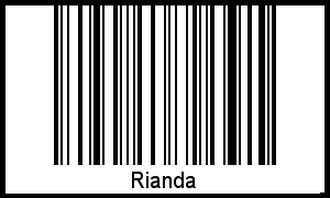 Barcode des Vornamen Rianda