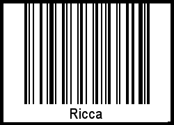 Der Voname Ricca als Barcode und QR-Code