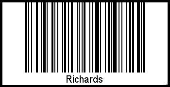 Richards als Barcode und QR-Code