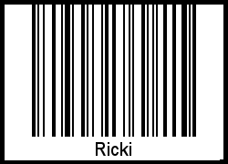 Barcode des Vornamen Ricki