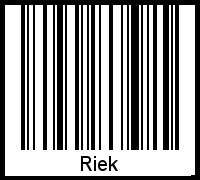 Barcode des Vornamen Riek