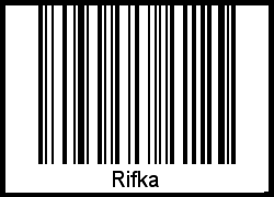 Rifka als Barcode und QR-Code