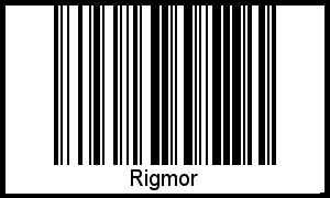 Barcode des Vornamen Rigmor