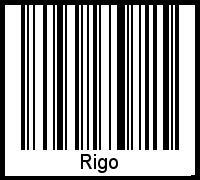 Interpretation von Rigo als Barcode