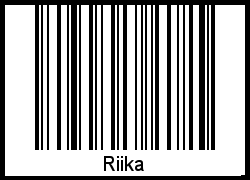 Barcode des Vornamen Riika