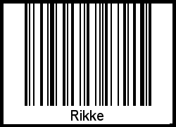Der Voname Rikke als Barcode und QR-Code