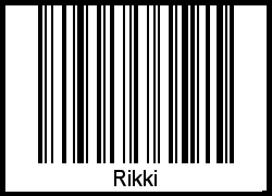 Barcode des Vornamen Rikki