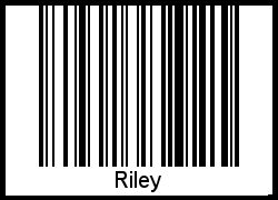 Der Voname Riley als Barcode und QR-Code