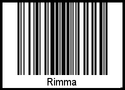 Barcode des Vornamen Rimma
