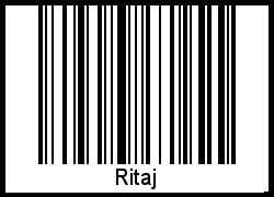 Der Voname Ritaj als Barcode und QR-Code