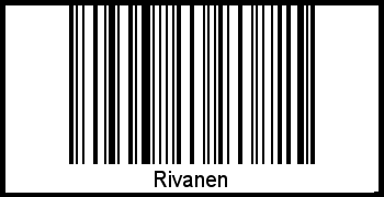 Barcode des Vornamen Rivanen