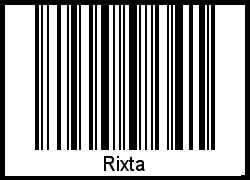 Rixta als Barcode und QR-Code