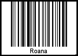 Barcode des Vornamen Roana