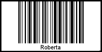 Der Voname Roberta als Barcode und QR-Code