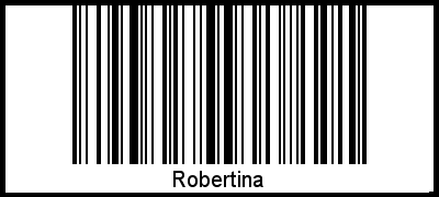 Barcode des Vornamen Robertina