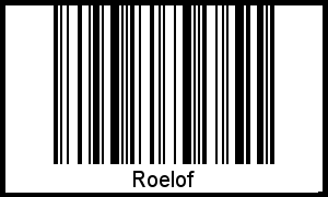 Barcode des Vornamen Roelof