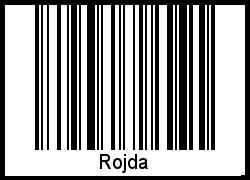 Der Voname Rojda als Barcode und QR-Code