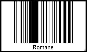 Barcode des Vornamen Romane