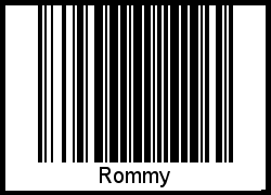 Barcode des Vornamen Rommy