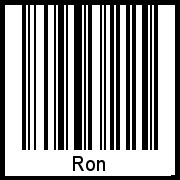 Barcode des Vornamen Ron
