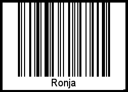 Der Voname Ronja als Barcode und QR-Code