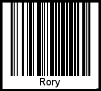 Interpretation von Rory als Barcode
