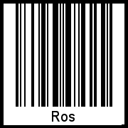 Der Voname Ros als Barcode und QR-Code