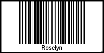 Barcode des Vornamen Roselyn