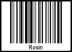 Rosin als Barcode und QR-Code