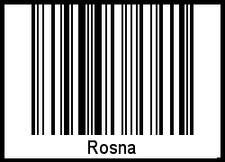 Der Voname Rosna als Barcode und QR-Code