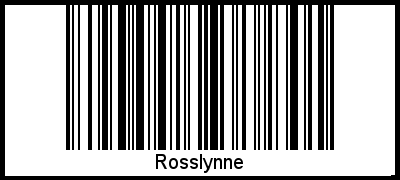 Der Voname Rosslynne als Barcode und QR-Code
