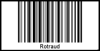 Barcode des Vornamen Rotraud