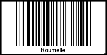 Roumelle als Barcode und QR-Code