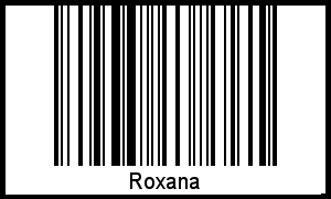 Der Voname Roxana als Barcode und QR-Code