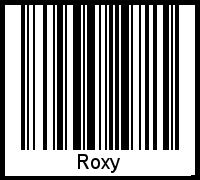 Roxy als Barcode und QR-Code