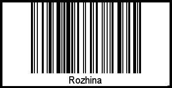 Barcode des Vornamen Rozhina