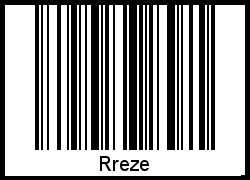 Barcode des Vornamen Rreze