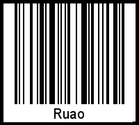 Der Voname Ruao als Barcode und QR-Code