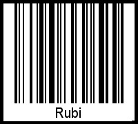 Interpretation von Rubi als Barcode