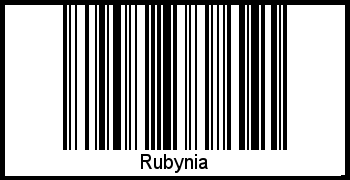 Der Voname Rubynia als Barcode und QR-Code